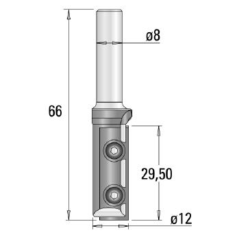 Guhdo 7900 HW-WPL-Nutfräser 12mm